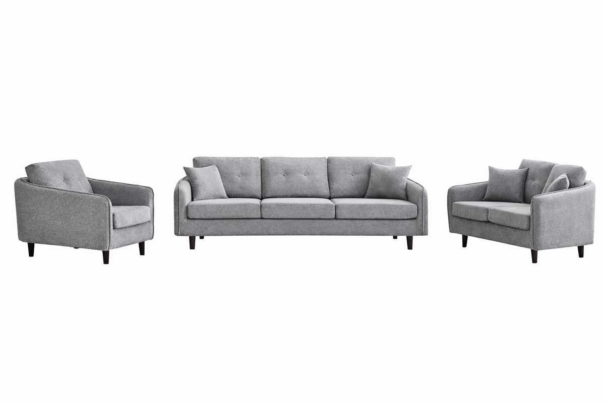 Modern Tufted Fabric Sofa Collection,Grey