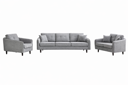 Modern Tufted Fabric Sofa Collection,Grey