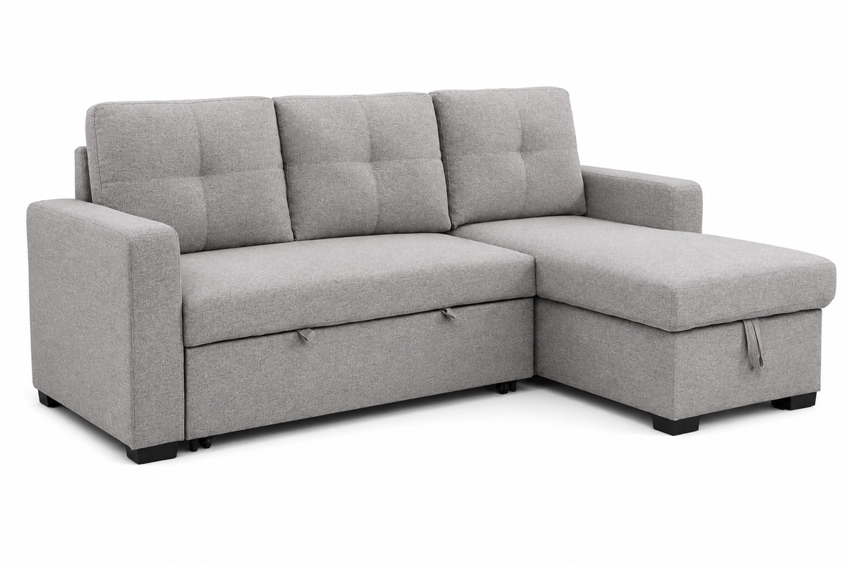 Modern Reversible Sectional Sofa Bed,Grey