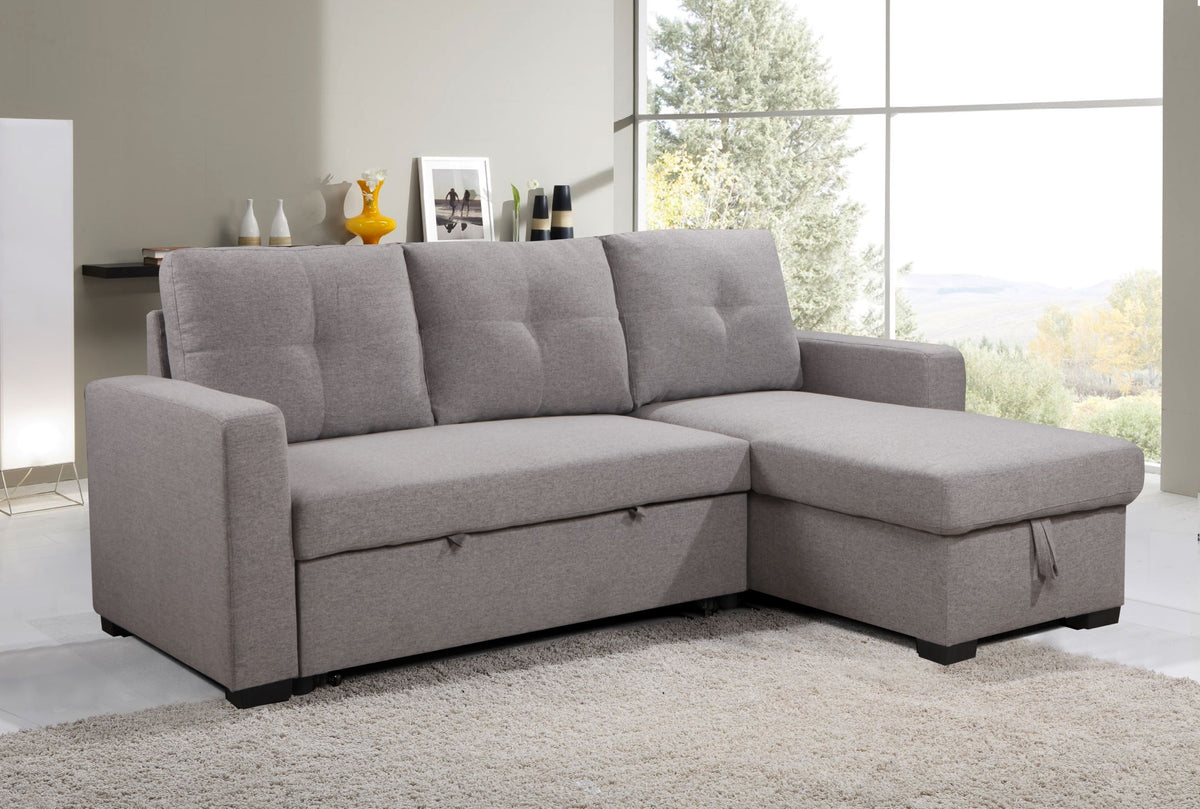 Modern Reversible Sectional Sofa Bed,Grey