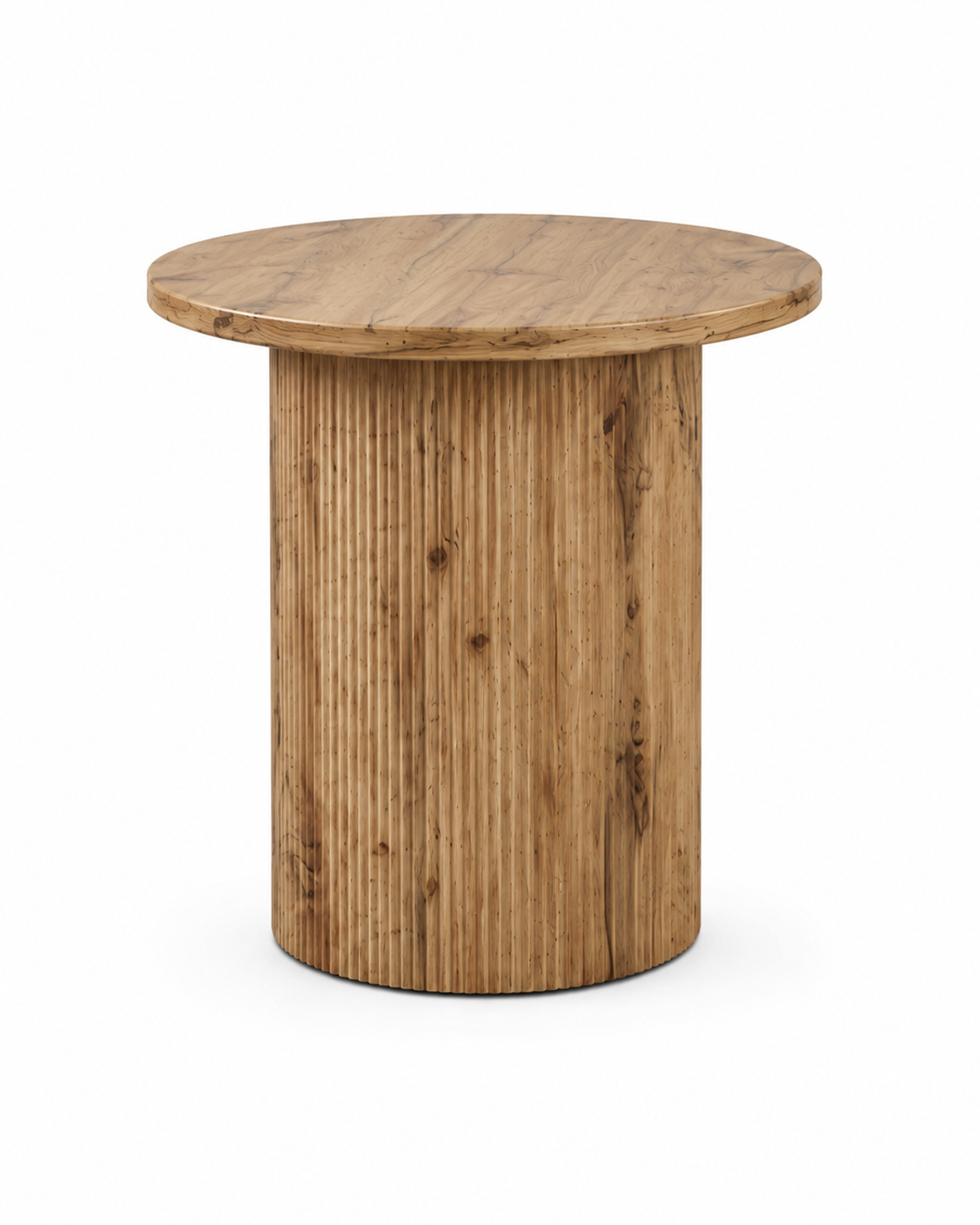 Round Fluted Coffee Table Set