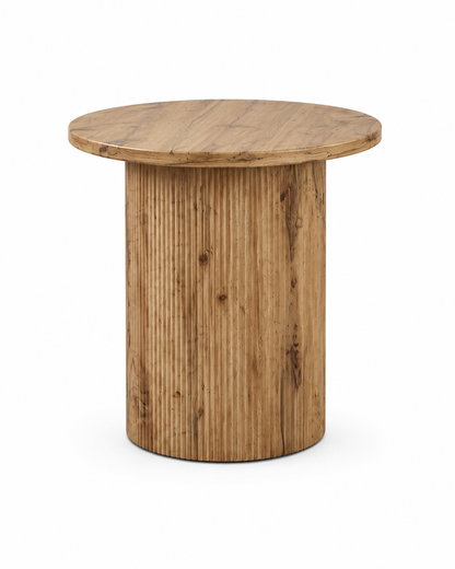 Round Fluted Coffee Table Set