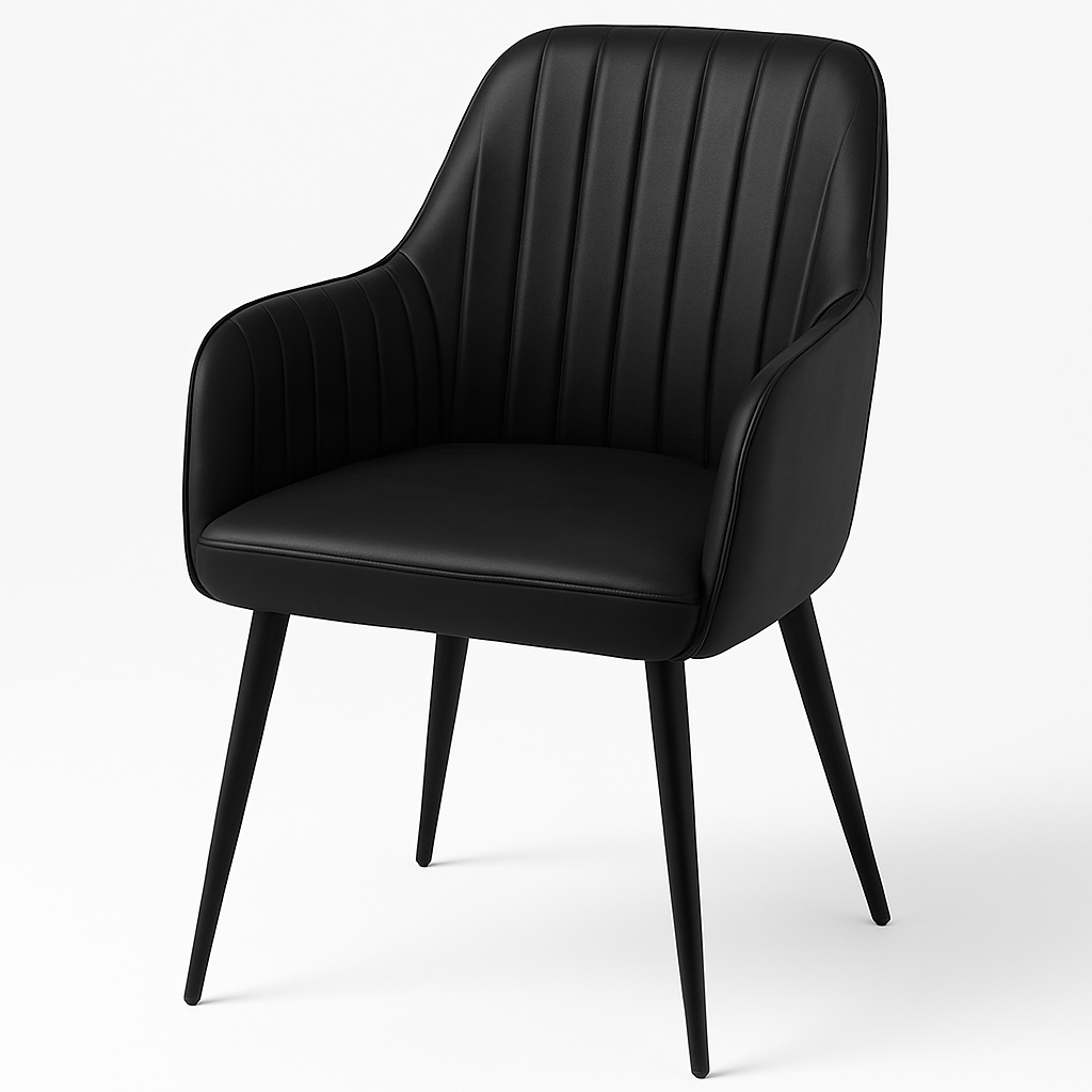 Modern Dining Arm Chair/ Accent Chair with Metal Legs
