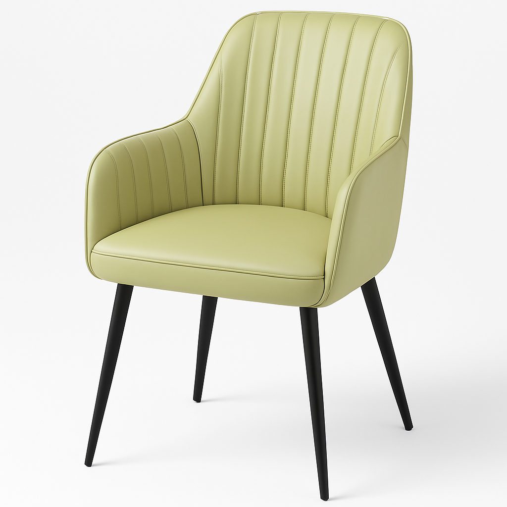Modern Dining Arm Chair/ Accent Chair with Metal Legs