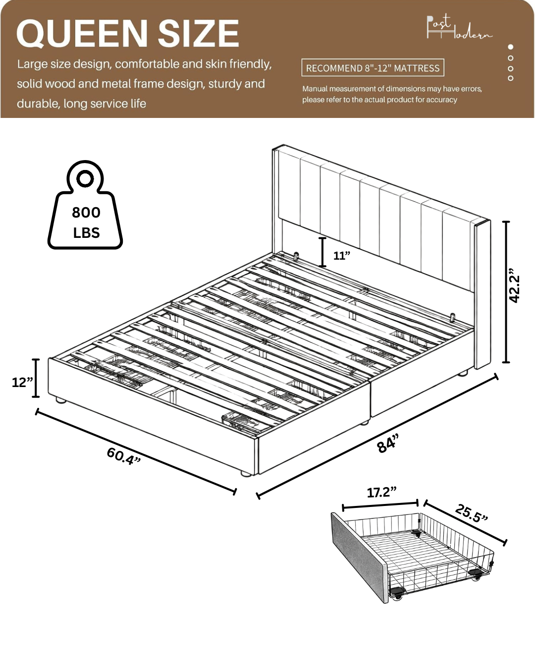 Velvet Wingback Upholstered Platform Bed with Drawer Storage