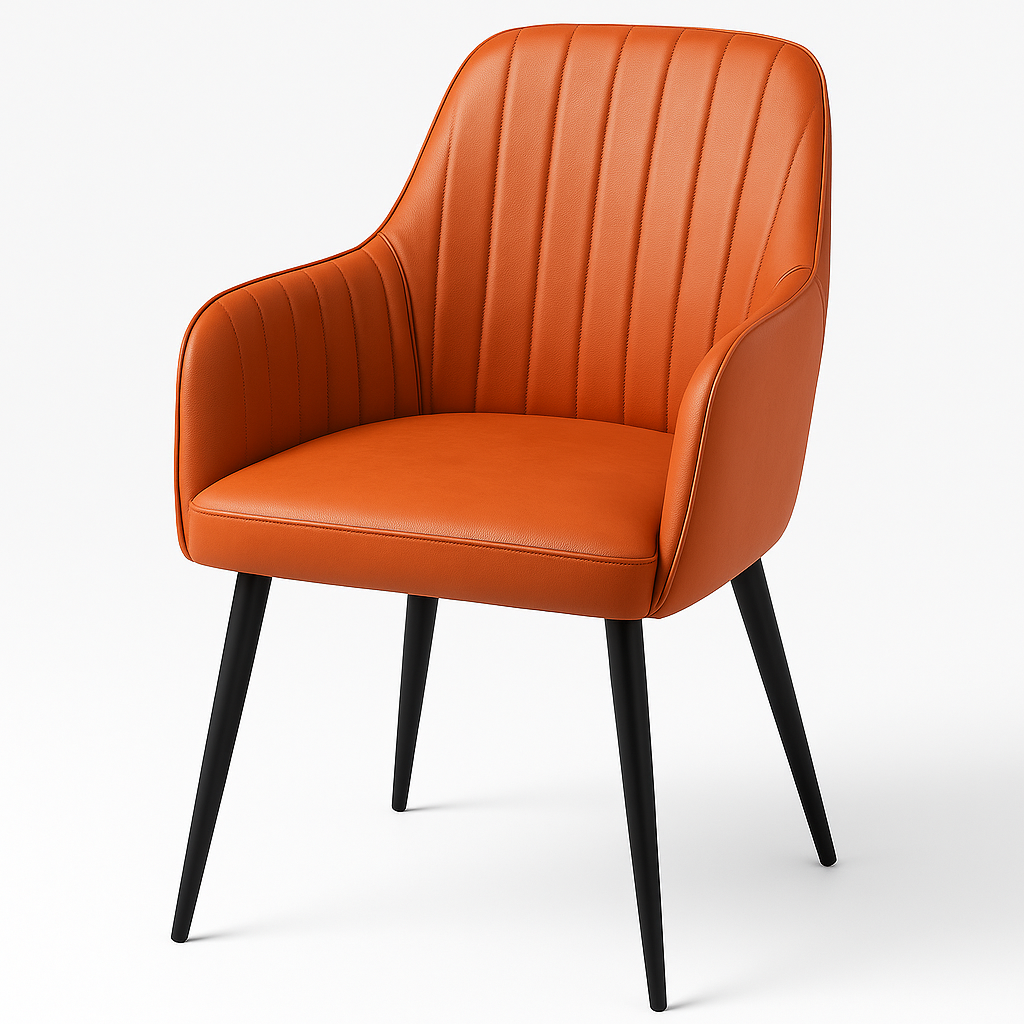 Modern Dining Arm Chair/ Accent Chair with Metal Legs