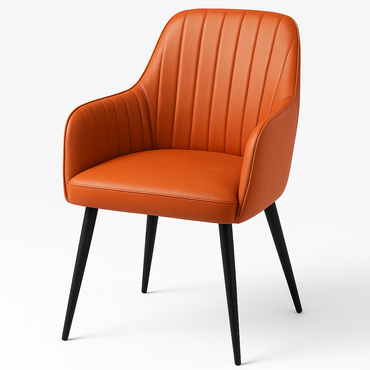 Modern Dining Arm Chair/ Accent Chair with Metal Legs