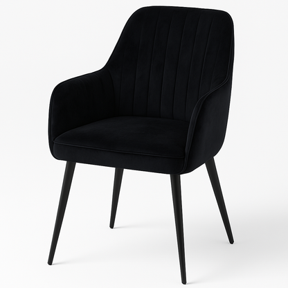 Modern Dining Arm Chair/ Accent Chair with Metal Legs