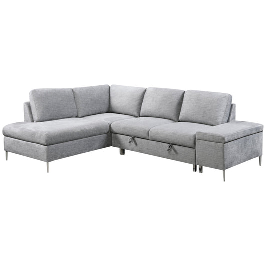 Sofa Bed Sectional – Soft Grey Fabric