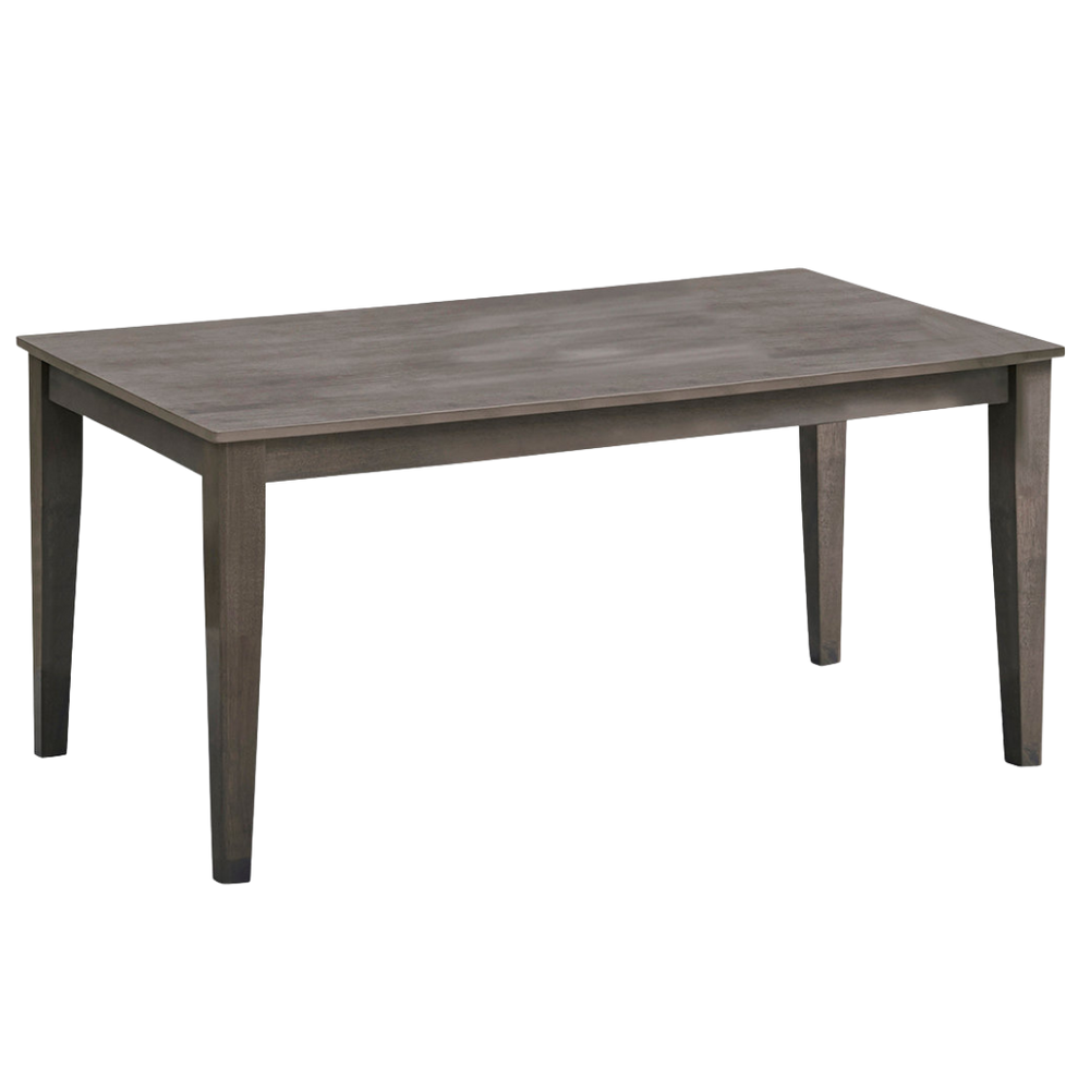 Antique Grey Dining Table with 6 Black PU Chairs