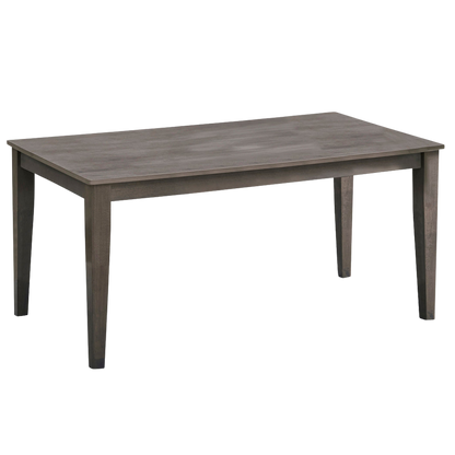 Antique Grey Dining Table with 6 Black PU Chairs