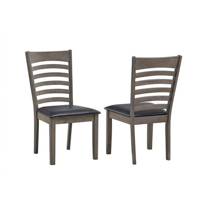 Antique Grey Dining Table with 6 PU Chairs