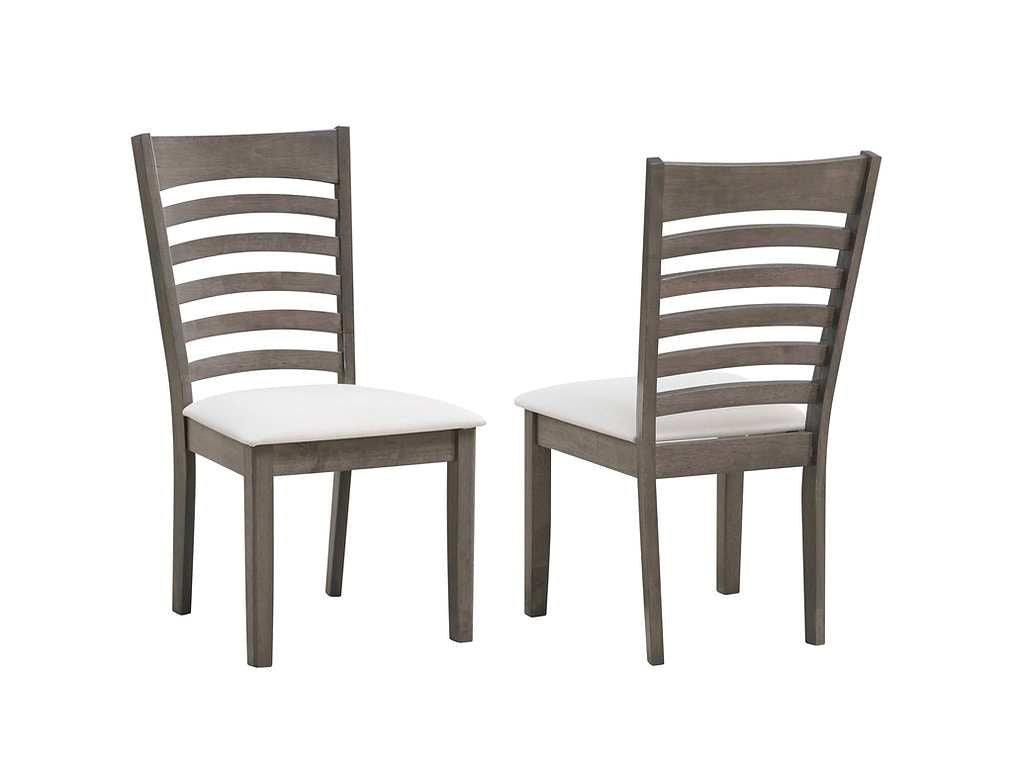 Antique Grey Dining Table with 6 Cream Wooden PU Chairs