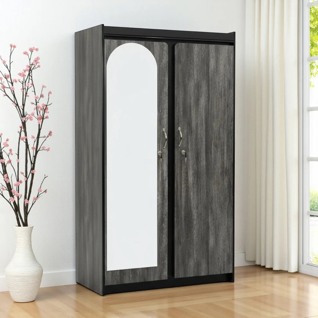 Canadian Made Fully Assembled 2 Door Wardrobe