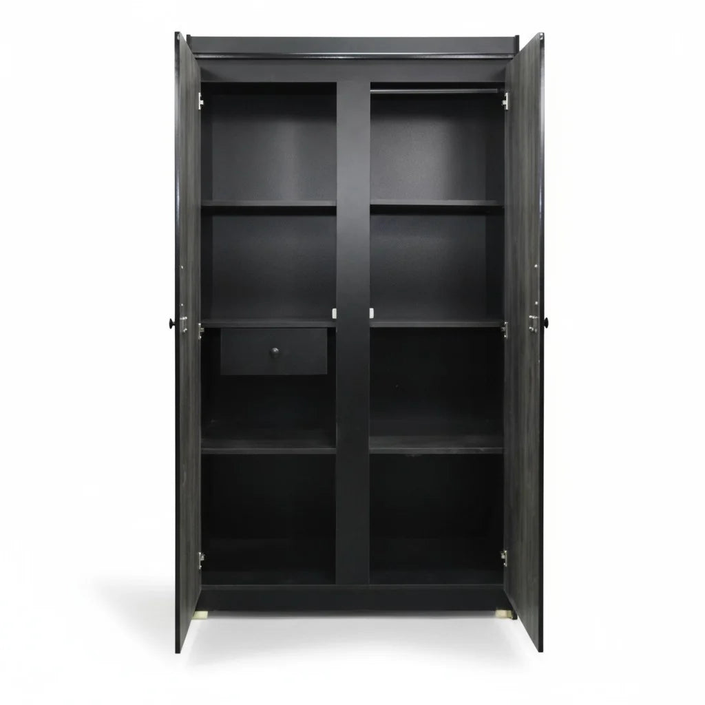 Canadian Made Fully Assembled 2 Door Wardrobe