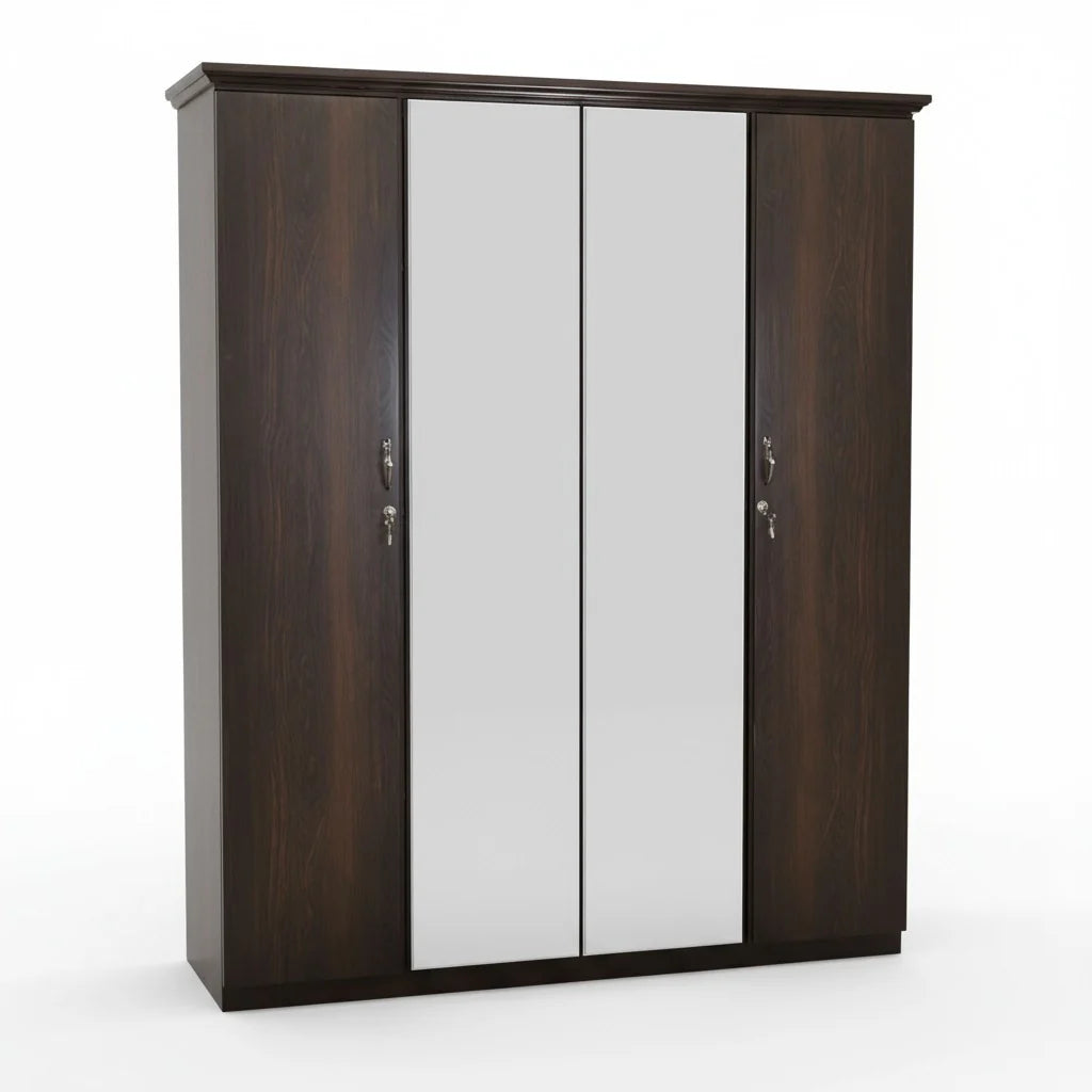 Canadian Made Fully Assembled 4 Door Wardrobe