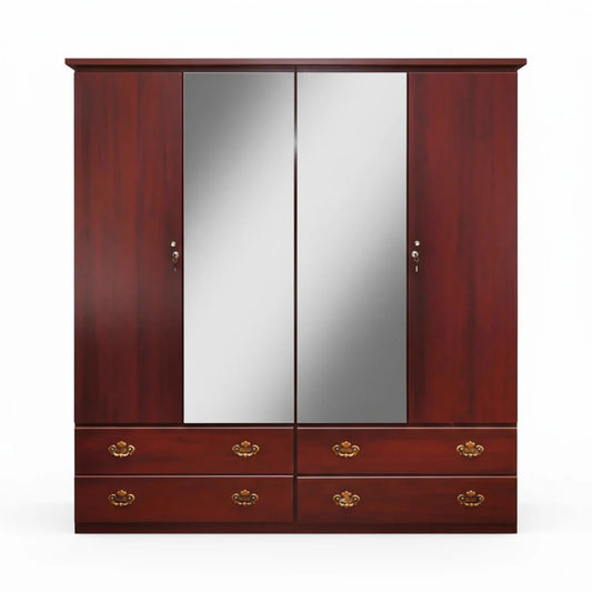 Candian Made Fully Assembled 4 Door Armoire with Drawer