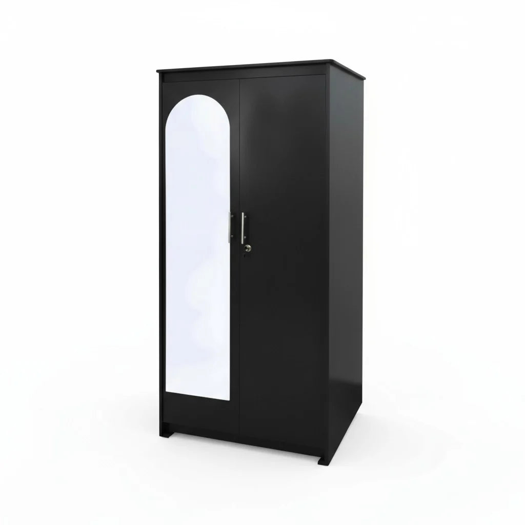Canadian Made 2 Door Wardrobe with Mirror And Lock