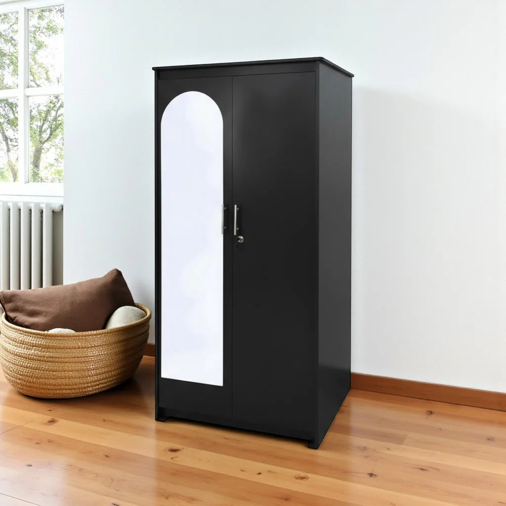 Canadian Made 2 Door Wardrobe with Mirror And Lock
