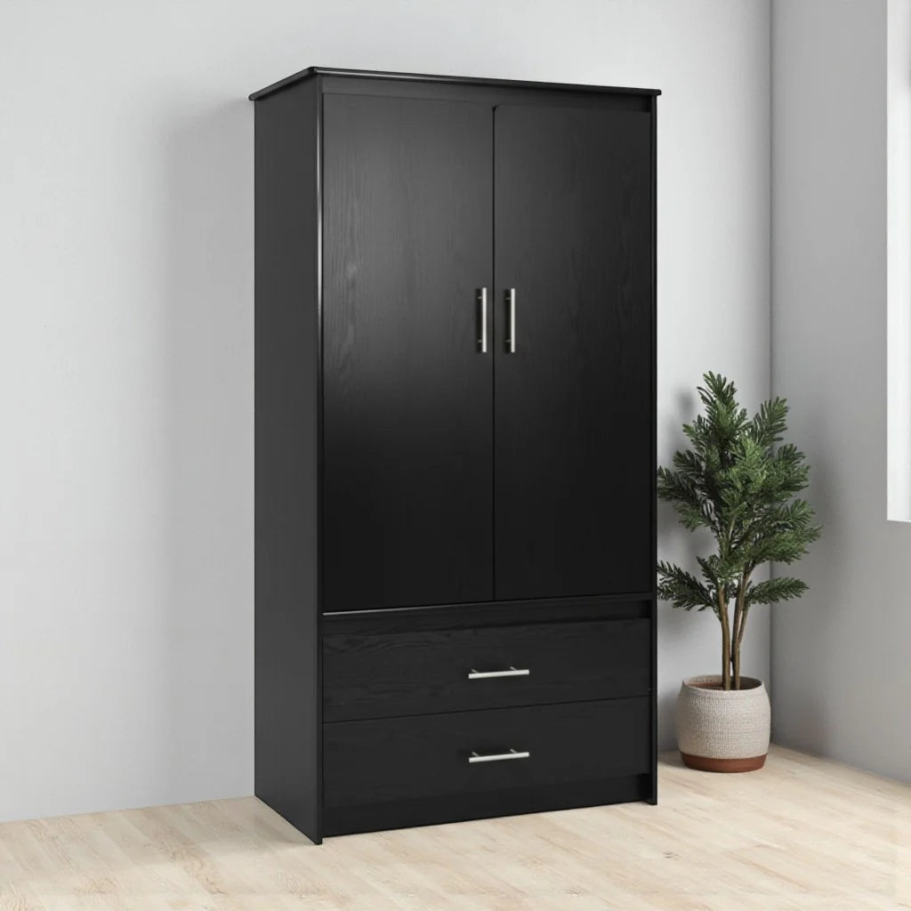 Canadian Made 2 Door and 2 Drawers Wardrobe with Lock