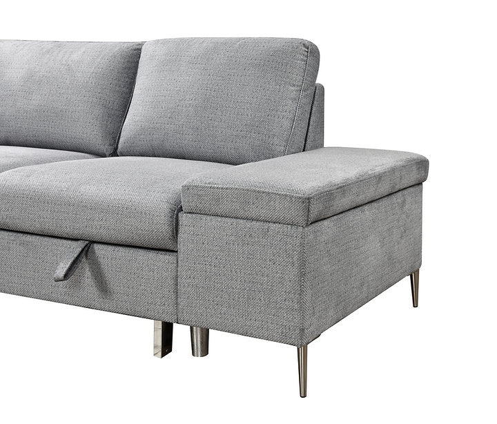 Sofa Bed Sectional – Soft Grey Fabric
