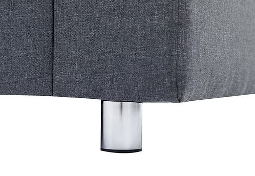 Modern Reversible Chaise Fabric Sectional Sofa,Grey