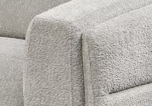 Bouclé Sleeper Sectional with Storage Chaise,Ivory