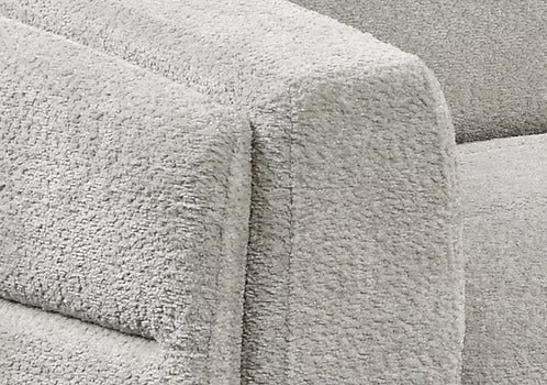 Bouclé Sleeper Sectional with Storage Chaise,Ivory