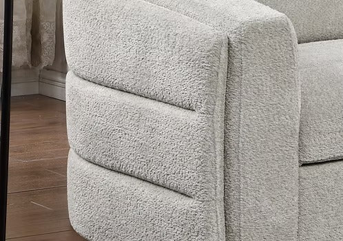 Bouclé Sleeper Sectional with Storage Chaise,Ivory