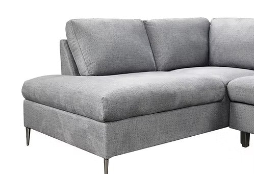 Modern Sleeper Sectional with Storage Chaise,Grey